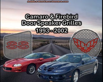 Camaro Firebird Front Speaker Grilles Grills Covers 1993 - 2002 Pontiac Trans Am Chevy Door