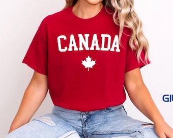 Canada Maple Leaf T-Shirt, Unisex Patriotic Jersey Tee, Travel Souvenir