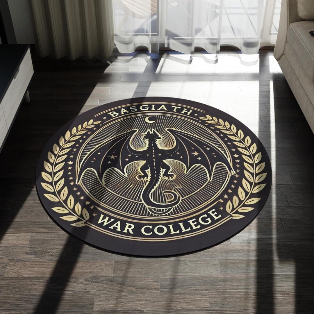 Collegiate Rugs Basgiath War College Round Rug - Area Carpet, Decorative Floor Mat ...