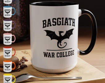Fourth Wing Accent Mug, Basgiath War College, Novelty Drinkware