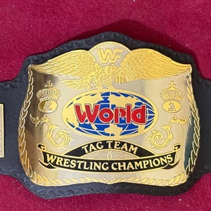 Wrestling Tag Team Championship Belt Replica – Golded Brass, Adult Size, 2mm