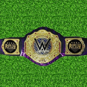 Custom World Champion Belt Replica | Rhea Ripley Inspired Wrestling Championship Title Belt