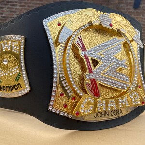 Spinner Championship Belt Replica Inspired by John Cena | Adult Size | Wrestling Fan Gift | Cosplay Prop | Collectible Title Belt 4mm