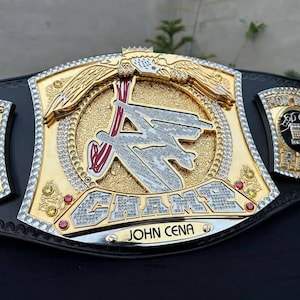Spinner Championship Belt Replica Inspired by John Cena | Adult Size | Wrestling Fan Gift | Cosplay Prop | Collectible Title Belt 8mm