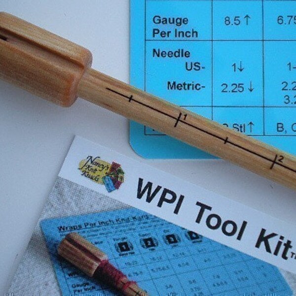 WPI tool, wooden Wraps Per Inch Gauge Tool Kit