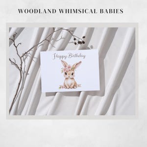 Woodland Baby Animals Clipart Bundle: Watercolour PNG Images for Nursery, Baby Shower (Digital Download)