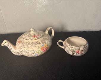 James Dixon and Sons Tea Pot, Creamer, Sugar JD&S EPBM