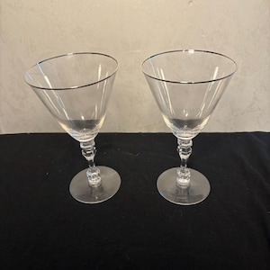 Vintage Tiffin-Franciscan Montclair Platinum Rim Champagne Glass