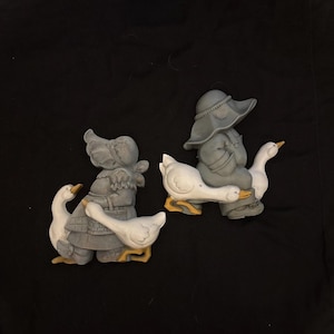 1988 Vintage Burwood Mother Goose Set of 2 Wall Hangings Baby Nursery Rhyme