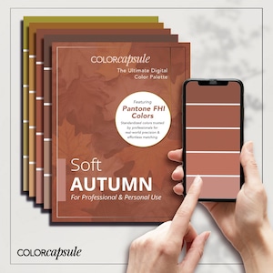 Soft Autumn Digital Color Palette | 12-Season Color Analysis | 80+ Pantone-Matched Shades for Confident Shopping