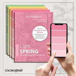 Light Spring Digital Color Palette | 12-Season Color Analysis | 80+ Pantone-Matched Shades for Confident Shopping