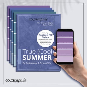 True Summer Digital Color Palette | 12-Season Color Analysis | 80+ Pantone-Matched Shades for Confident Shopping