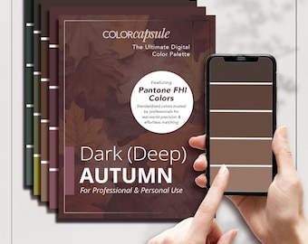 Dark (Deep) Autumn Digital Color Palette | 12-Season Color Analysis | 80+ Pantone-Matched Shades for Confident Shopping