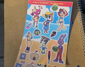 A day at the Beach || The Amazing Digital Circus Sticker Sheet!