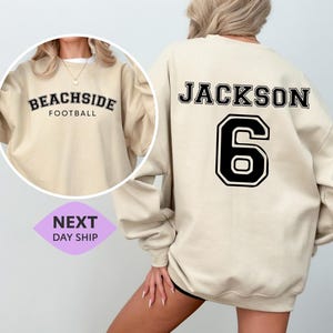 Custom Football Team Name and Number Hoodie, Gift For Football Team Lover,Football Mama Hoodie,Game Day Women Hoodie, Football Mom Hoodie