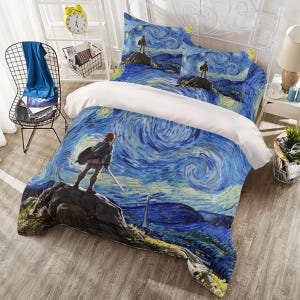Zelda TOTK Bedding Set, Three or Four piece Duvet Cover Bedding Set