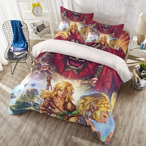 Zelda Bedding Set, Three or Four-piece Duvet Cover Bedding Set