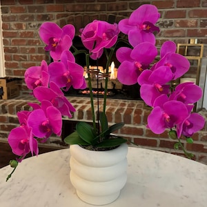 Real Touch Orchid Arrangement- SHIPS FREE Pink Orchids; Faux Orchid Arrangement, Artificial Orchid Arrangement, Faux Floral Arrangement