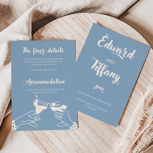 Plantilla de invitación de boda / Invitación imprimible / Invitación personalizada / 004
