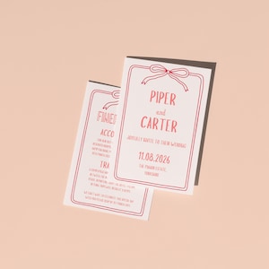 Plantilla de invitación de boda / Invitación imprimible / Invitación personalizada / 010