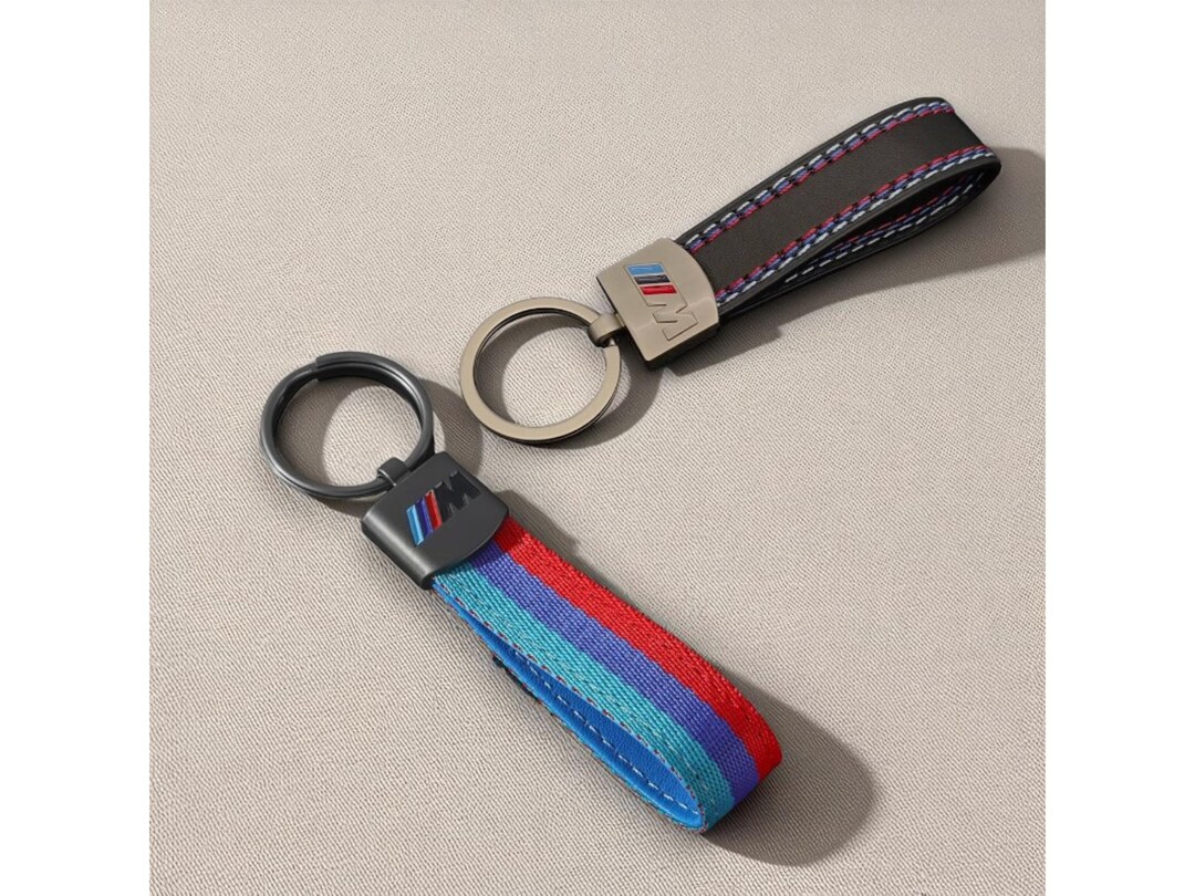 BMW M Sport Leather Car Key Chain Keyring Holder