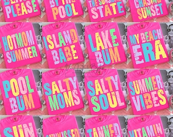 Sunshine Png Beach Life Bundle PNG Summer PNG Neon Trendy Summer Shirt Design Distressed Beach PNG Lake Pool River Png Sun