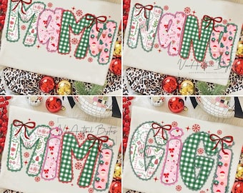 Christmas Mama Gigi Nana Bundle PNG, Mama with Kids Name Design, Grandma Christmas PNG, Reindeer PNG, Cute Xmas Sublimation Graphic