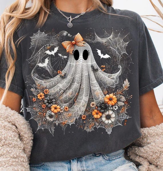 Retro Lace Ghost Halloween Png, Boo In Boojee Png, Halloween Fall Boo Lace Coquette Bow Png, Halloween Girly Png, Boo Ghost Shirt Png