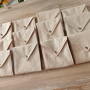 Carteira de higiene, carteira de absorvente de 3 compartimentos com fecho de pressão, carteira higiênica com inserção de algodão, organizador de tecido