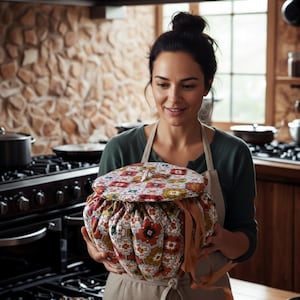 Kookkussen, mat voor het vasthouden van voedsel, handgemaakte voedselcontainer, ecologische Noorse pot