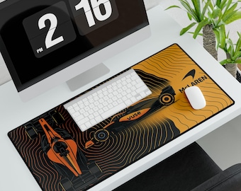 Racing Car Desk Mat | Formula 1 Track Topographic Design