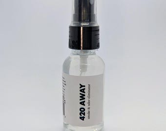 420 AWAY Unscented Smoke Odor Eliminator - 1 fl. oz Glass Bottle