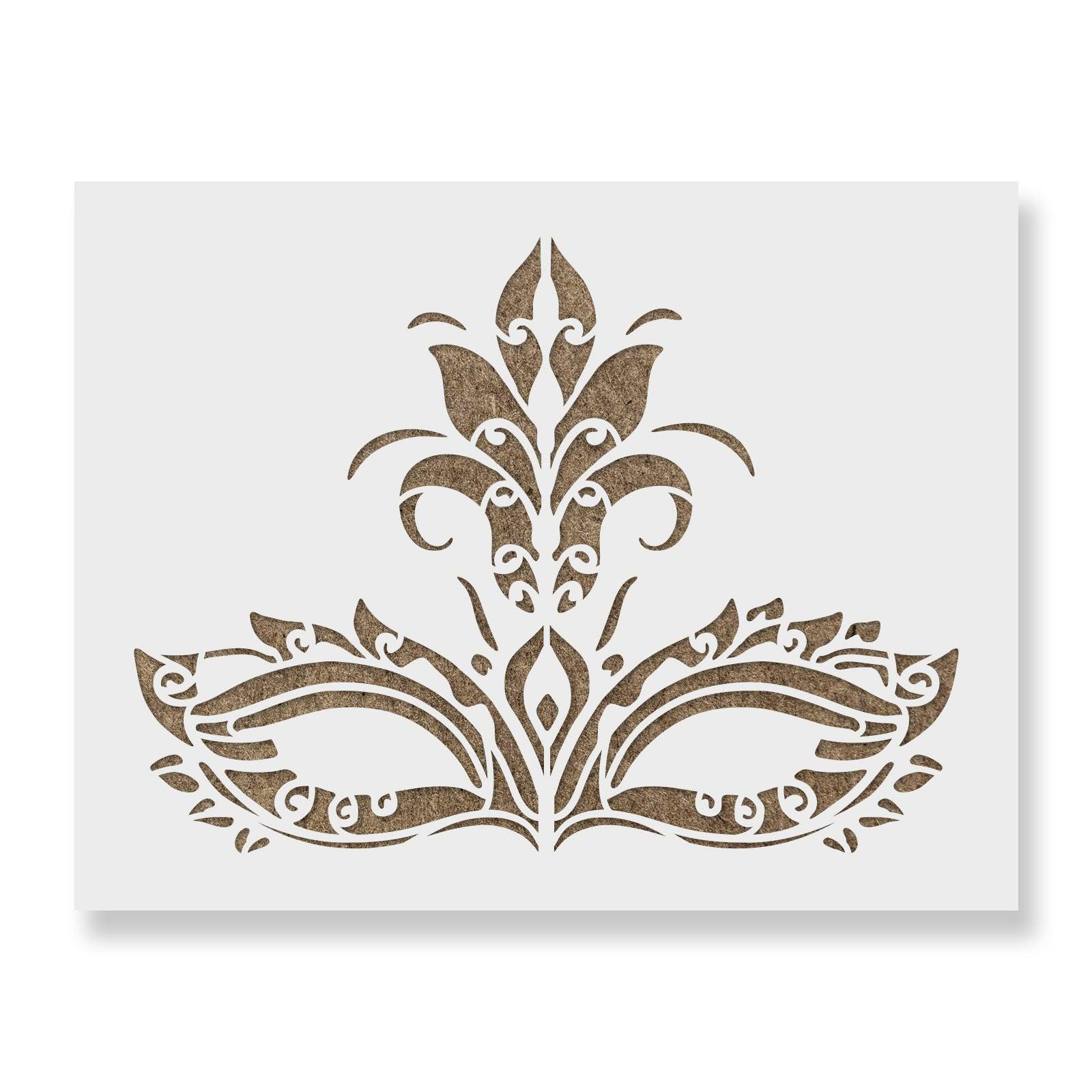Mardi Gras Mask Stencil - Reusable Stencil - 190 Micron Mylar - Etsy