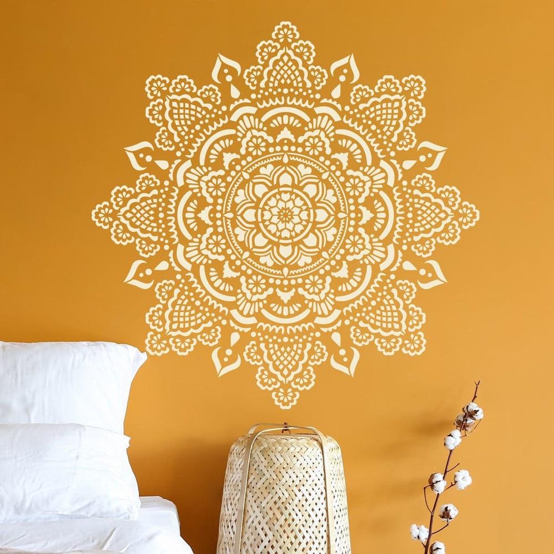 Flower Lace Mandala Stencil - Craft Airbrush Painting Wall Art Decor ...