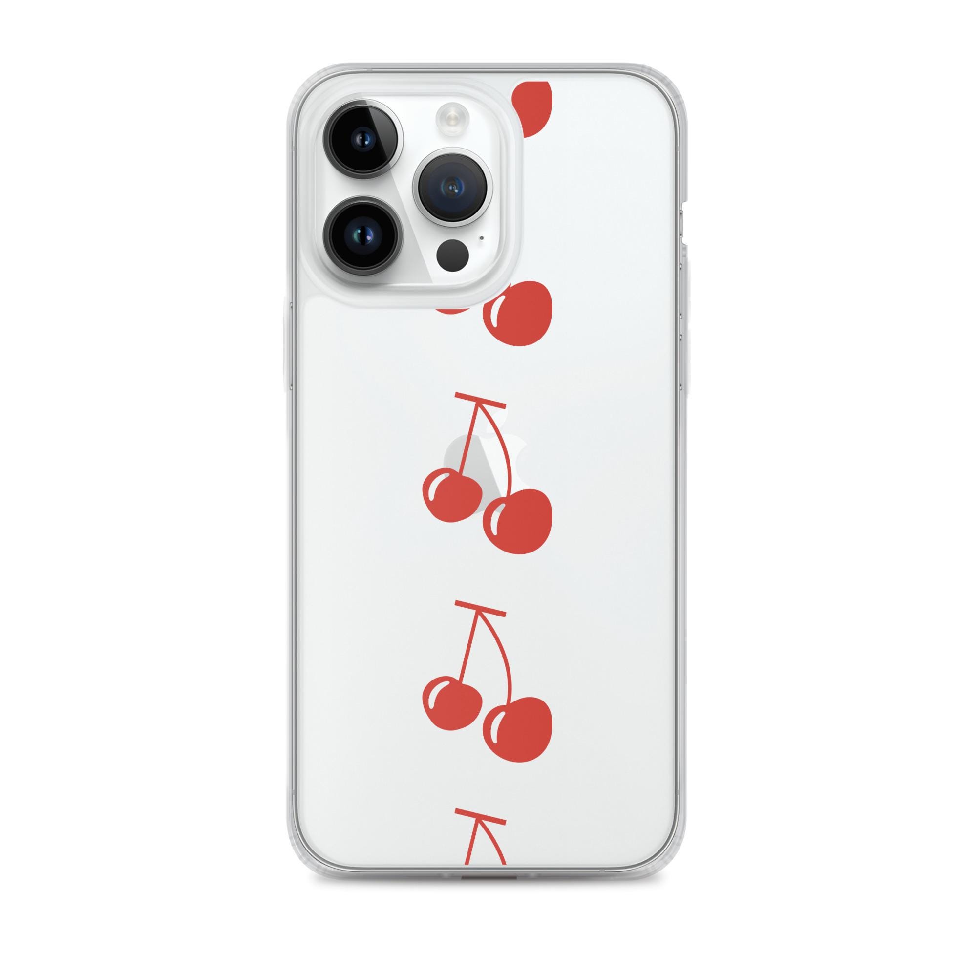 Cherry Phone Case, Clear Case for iPhone®, Fruit Phone Case, Food-Inspired Design, Summer Aesthetic Accessory