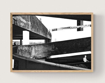 Original Space Abstract Collage Print - Abstract wall art | Urban Abstract Collage | Original room art