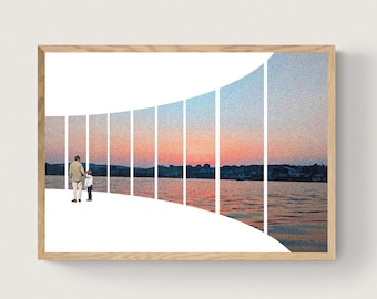 Original Interior Collage Print - Abstract wall art | Architectural Abstract Collage | Original room art