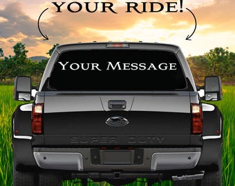 Custom Car Decal Sticker - Choose color, size and font!
