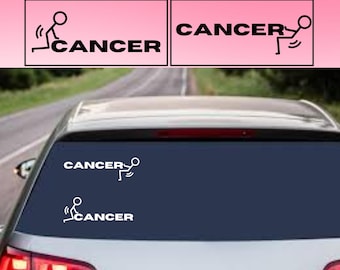 F Cancer - Awareness Decal Stickers - We donate to the cure with proceeds from sales!
