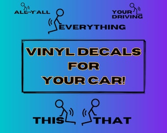 F Everything Decal Stickers - Fun stickers for cars!