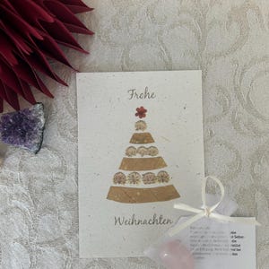 Carte de Noël Sapin de Noël avec votre pierre précieuse personnelle