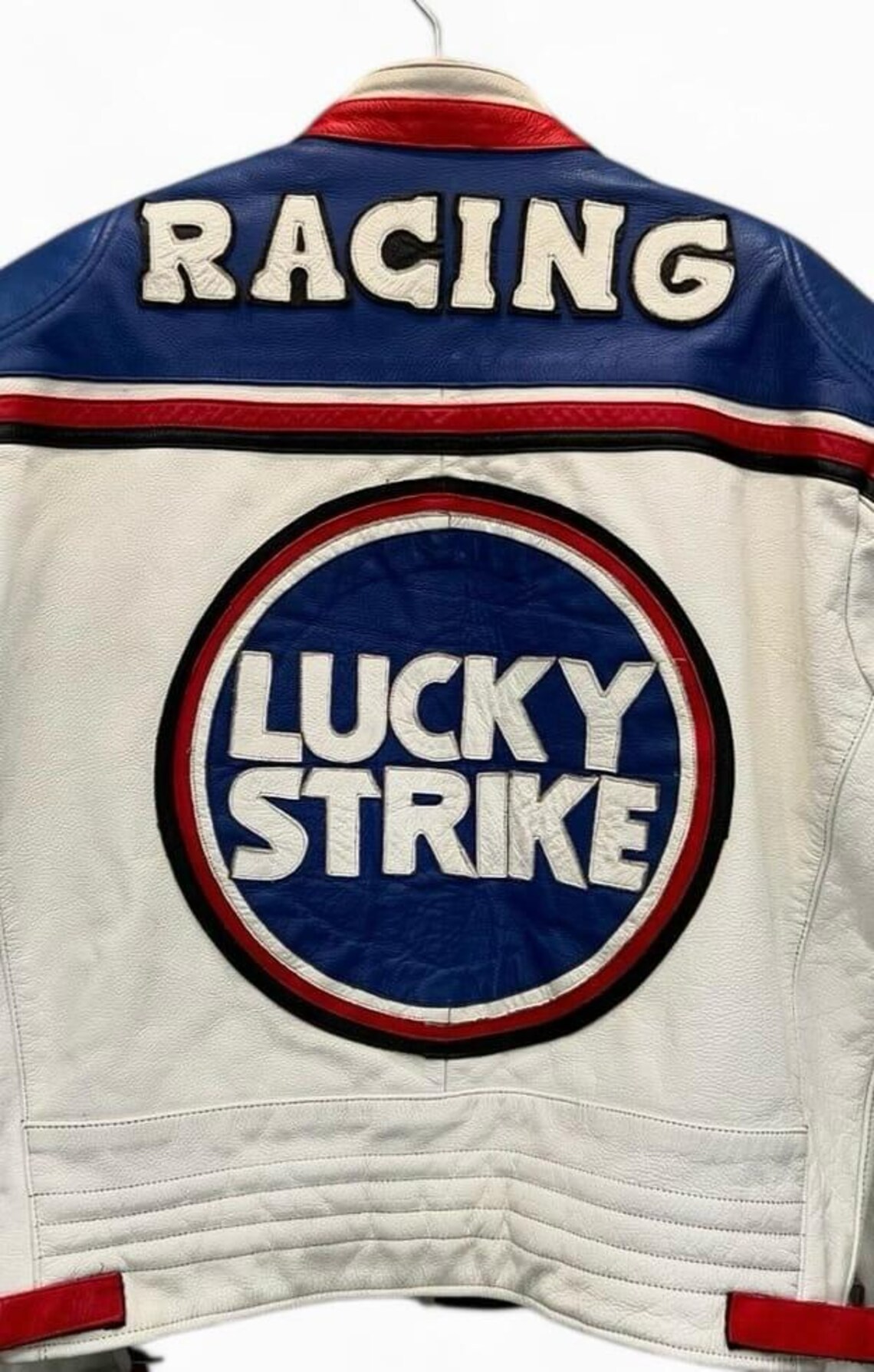Lucky Strike Racing Leather Jacket - Etsy