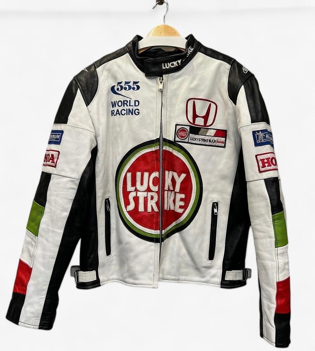 Lucky Strike Motorbike Leather Jacket - Etsy