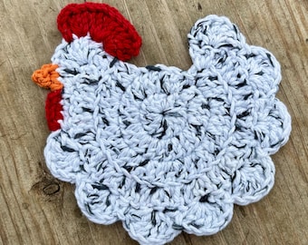 Crocheted Chicken Coasters