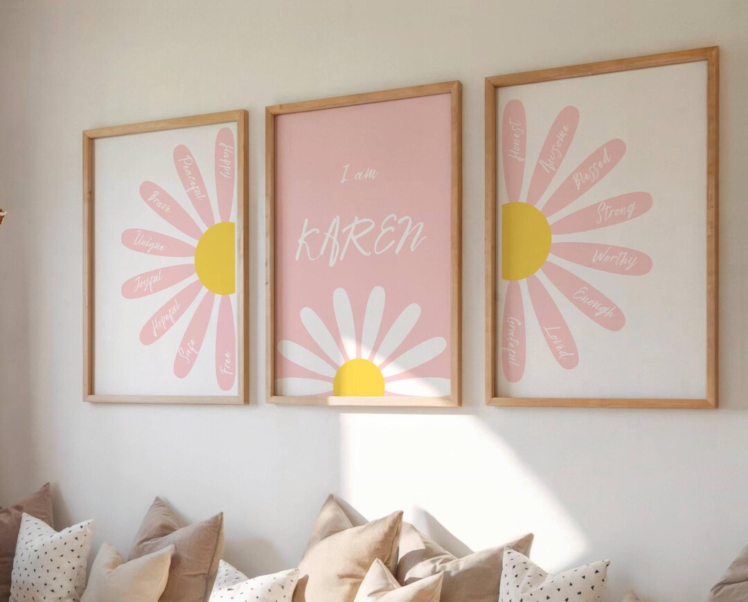 Personalized Daisy Nursery Prints | Affirmation Prints | Affirmation ...