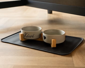Feeding bowl mat - non-slip, waterproof & easy to clean, feeding station accessories