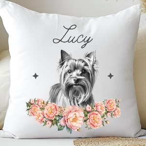 Personalized Yorkshire Terrier Pillow,Yorkshire Terrier Gift,Yorkie Gifts,Yorkie Throw Pillow,Yorkie Mom Gift,Yorkie Pillow, Yorkie Mom Gift