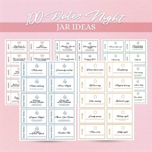 Date Night Jar Printable Kit Valentines Day Ideas / Activities - Etsy UK