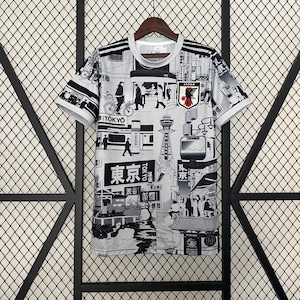 Japan Tokyo voetbalshirt voor heren - Japanse gepersonaliseerde sporttenues - aanpasbare voetbaltenues met naam en nummer
