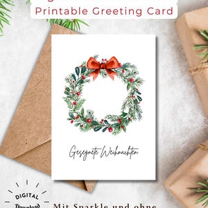2 Digitale Frohe Feiertage Weihnachtskarte minimalistische, einfach und leer, Sofort Download, Digital Illustration, A6 - 105mm - 148 mm